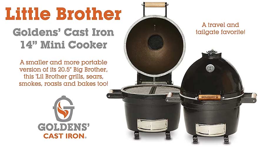 Golden's Cast Iron 13607 Mini Cooker & Base - 14
