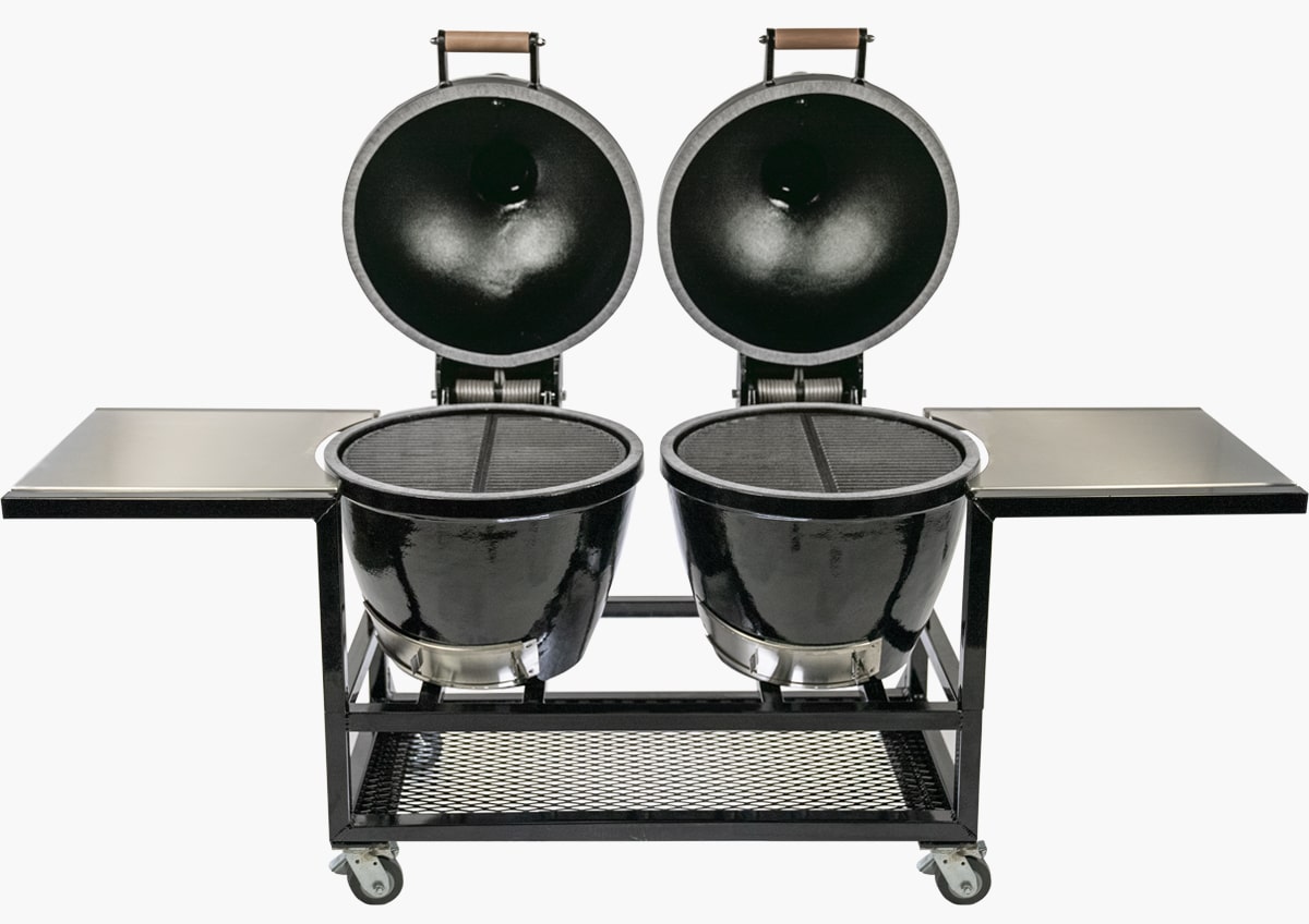 Double (20.5″) Cookers w/Cart & Stainless Steel Shelving